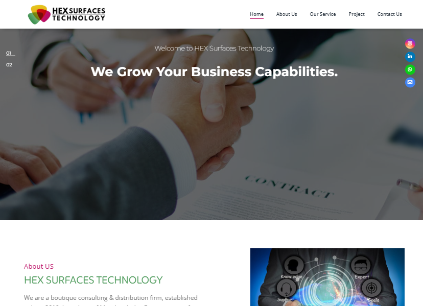 Hex Surfaces Technology. project work